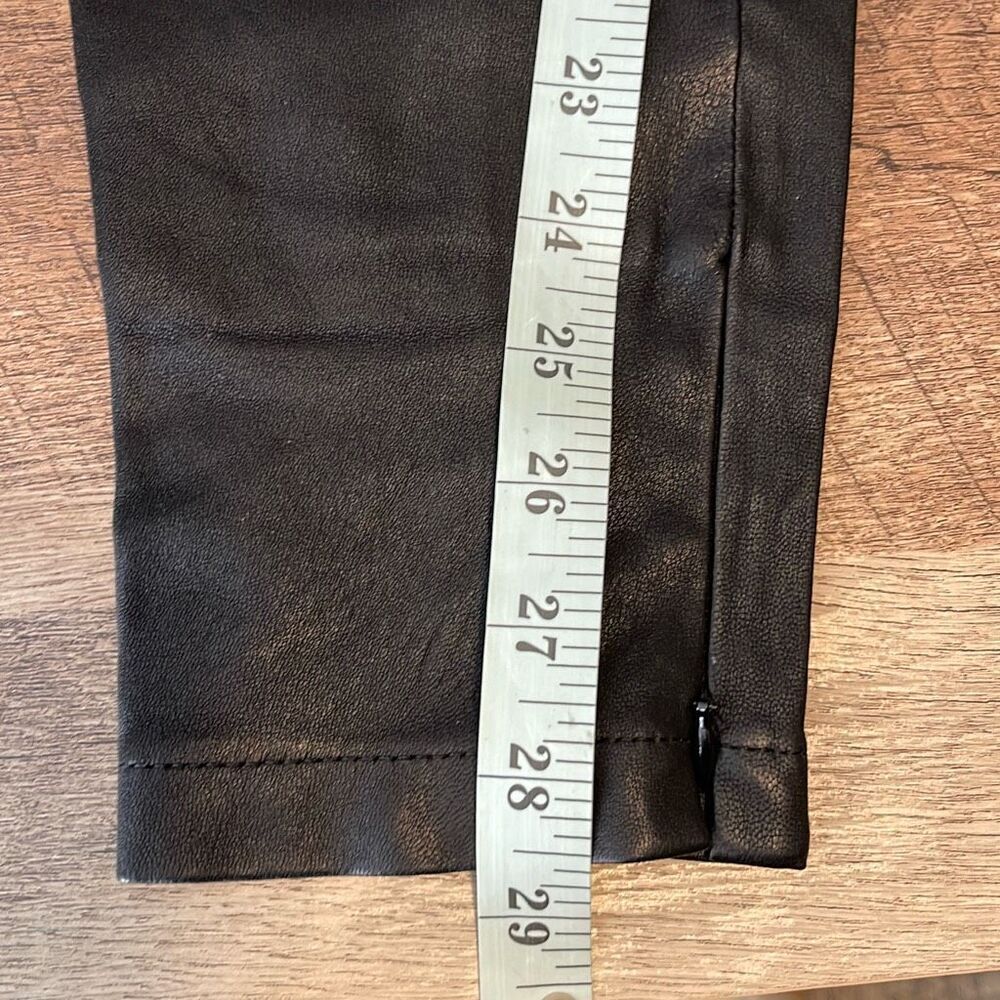 Vince Pull On Leather Ankle Leggings Black Size Small - Picture 13 of 13